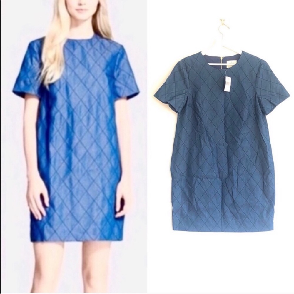 Kate Spade Quilted Chambray Cocoon Muumuu Shift Dress